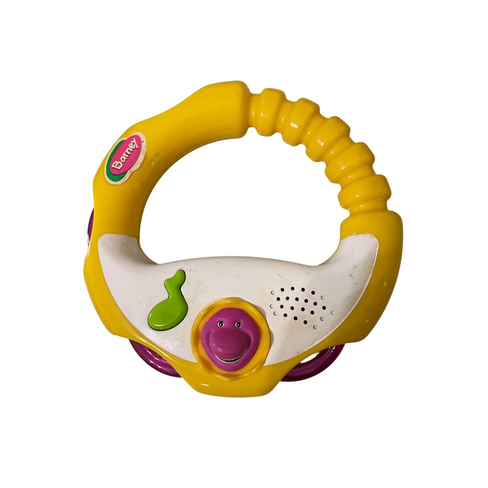 Barney The Dinosaur Musical Steering Wheel‎ Toy Baby Toddler Electronic Sounds